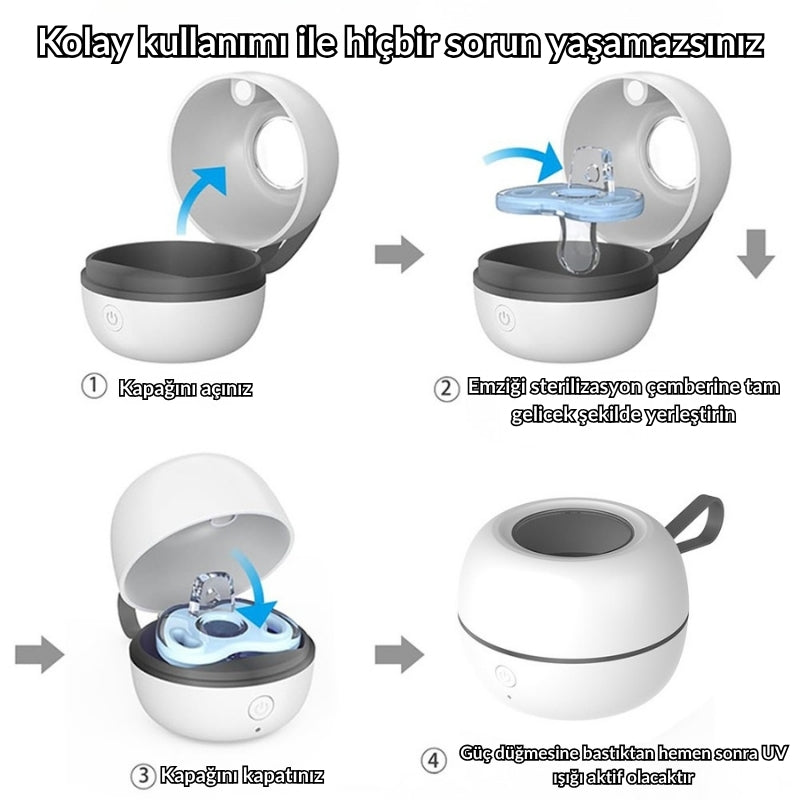 Kıkırdayan UV Taşınabilir Emzik Dezenfeksiyon Kutusu